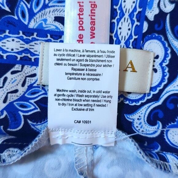 New With Tags Laura Plus Size 16 Rayon Blend Paisley Print Capris - Picture 13 of 14